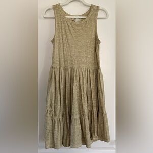 NWOT Anthropologie Saturday Sunday ‘Chrissa’ Tiered Mini Dress Green, XS